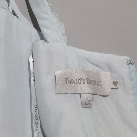 David's Bridal Short Tank Lace Dress with V Neckline NWT - Picture 6 of 6